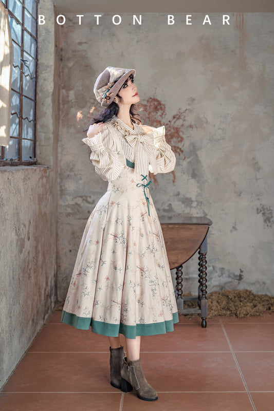 【受注予約~12/23】鈴蘭と冬 ジャンパースカート・ブラウス【Button Bear】