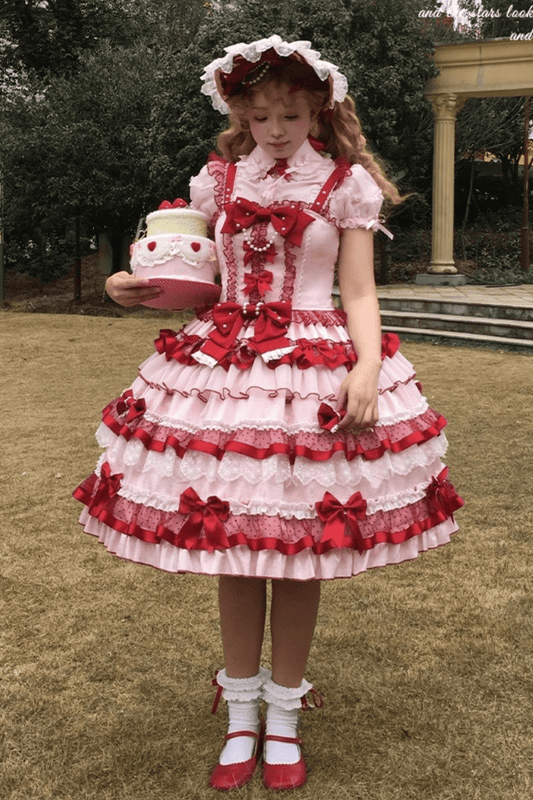 【受注予約~12/18】Ribbon Berry ジャンパースカート【櫻姫】