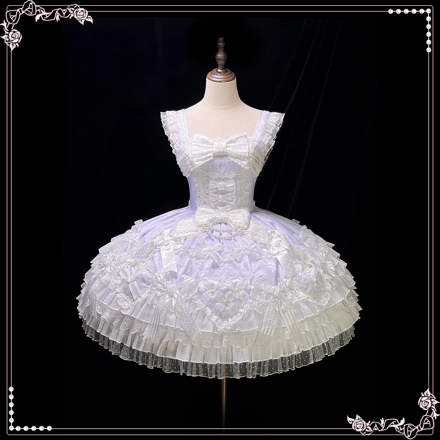 【受注予約~12/25】Love Heart ジャンパースカート【双生小熊】