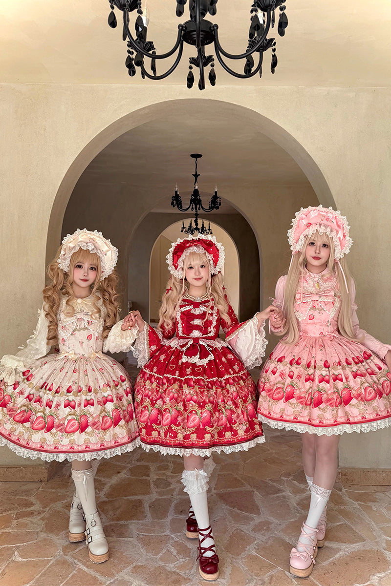 【受注予約~12/28】香水イチゴ ジャンパースカート・ワンピース【Discovering Treasures Studio】