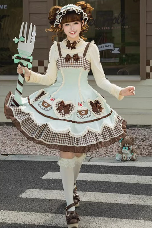 【受注予約~1/26】CupCakes ジャンパースカート【花与珍珠匣】