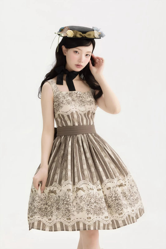 【受注予約~2/22】Flower Clock ジャンパースカート(タイプ1)【Dark Star Island】