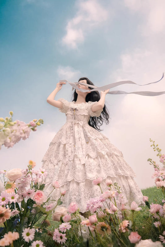 【受注予約~2/22】Flower Clock ジャンパースカート(タイプ2)【Dark Star Island】