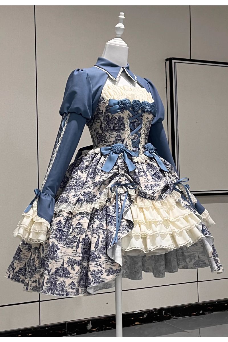 【受注予約~3/1】トワルドジュイ ボレロ付きジャンパースカートセット【小欣】