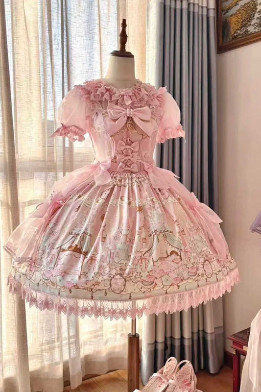 【受注予約~2/25】Romantic Castle ジャンパースカート・ブラウス【WhiteBird】