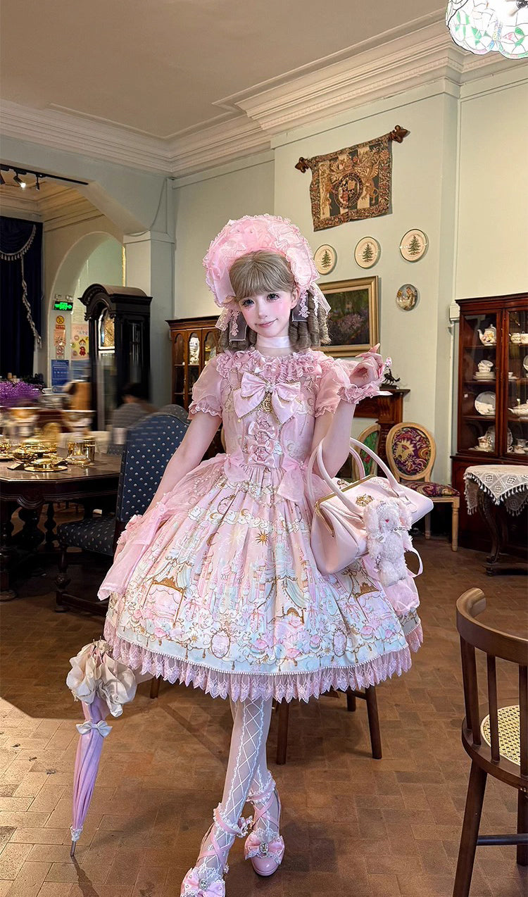 【受注予約~2/25】Romantic Castle ジャンパースカート・ブラウス【WhiteBird】