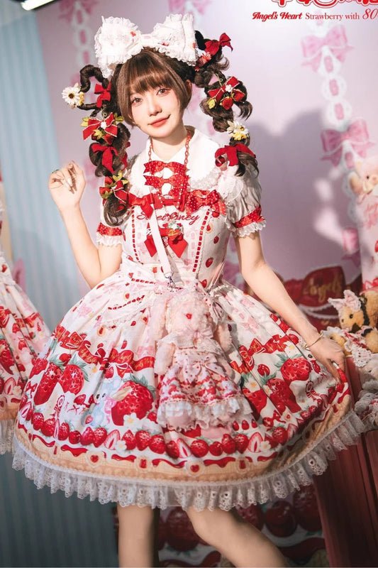 【受注予約~3/18】Strawberry 80% Sugar ジャンパースカート【Angels Heart】