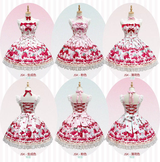 【受注予約~3/18】Strawberry 80% Sugar ジャンパースカート【Angels Heart】