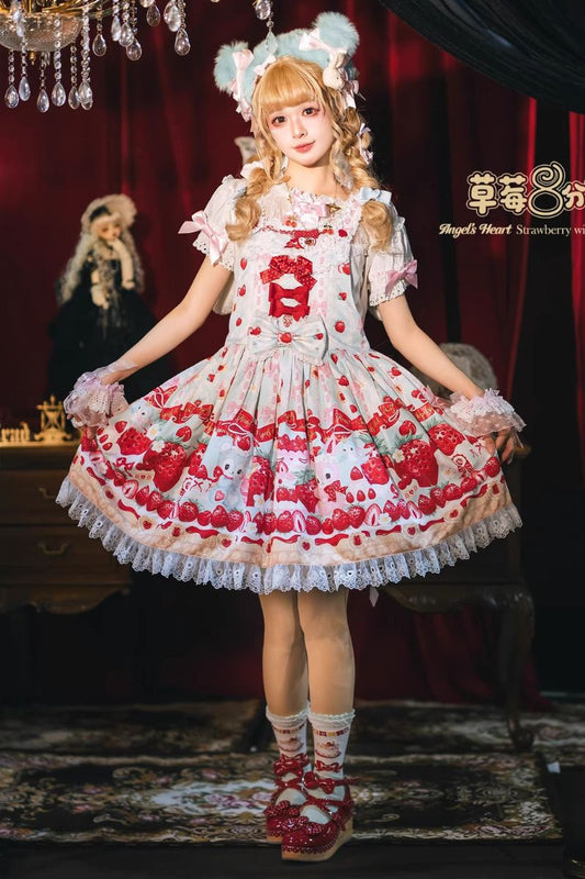 【受注予約~3/18】Strawberry 80% Sugar サロペット【Angels Heart】