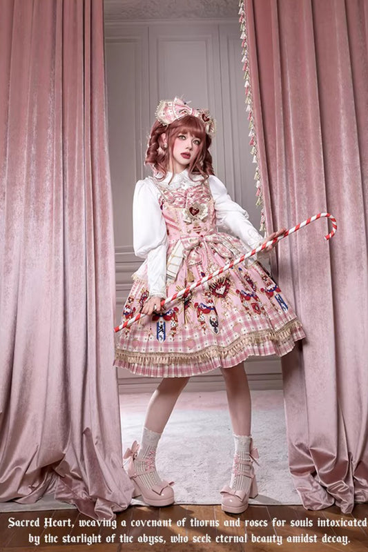 【受注予約~3/18】Sacred Heart ジャンパースカート・インナートップス【花与珍珠匣】
