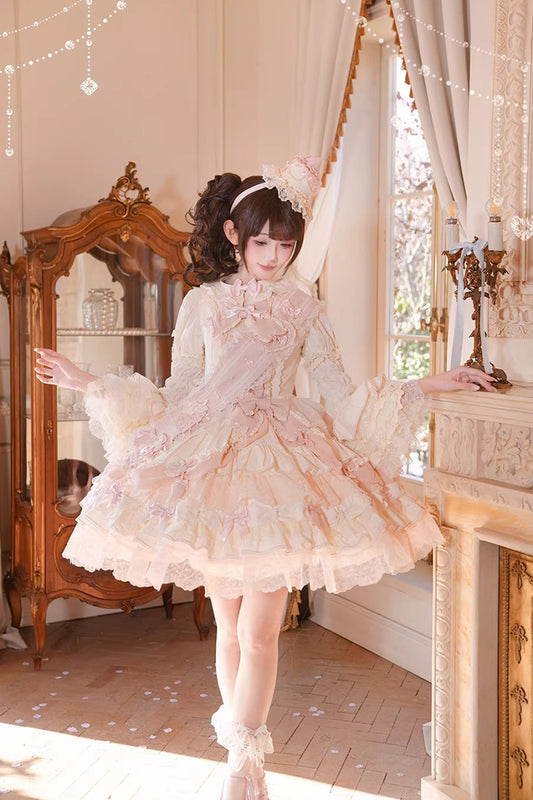 【受注予約~3/18】Strawberry Ribbon ジャンパースカート・フルセット【Dream Lolita】