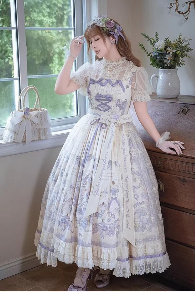 【受注予約~4/13】紫藤回顧録 ジャンパースカート【南笙阁】