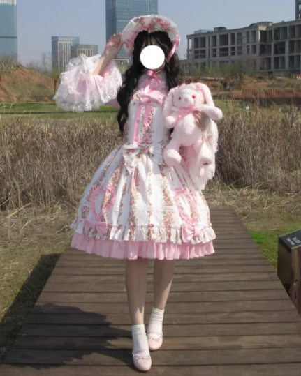 【受注予約~4/6】Among Flowers ジャンパースカート【Petite Gleam】