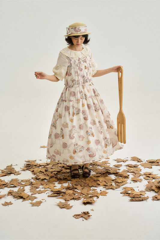 【受注予約~4/27】Yellow Cat ジャンパースカート・ブラウス・フルセット【GGmeow】