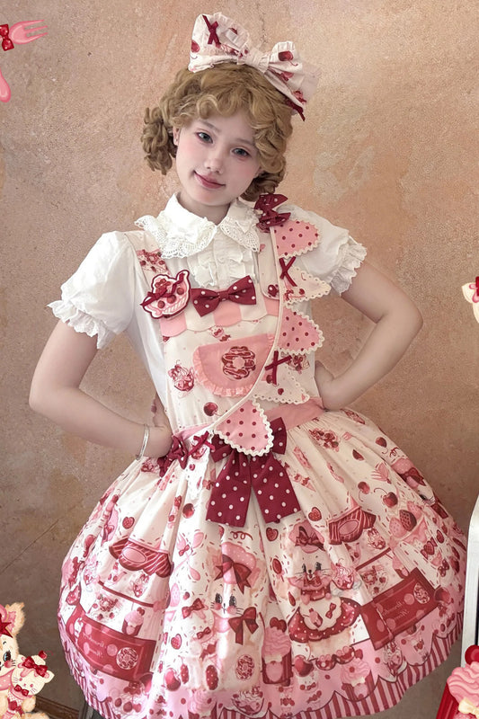 Strawberry Dessert Shop サロペット【Cupcakes】