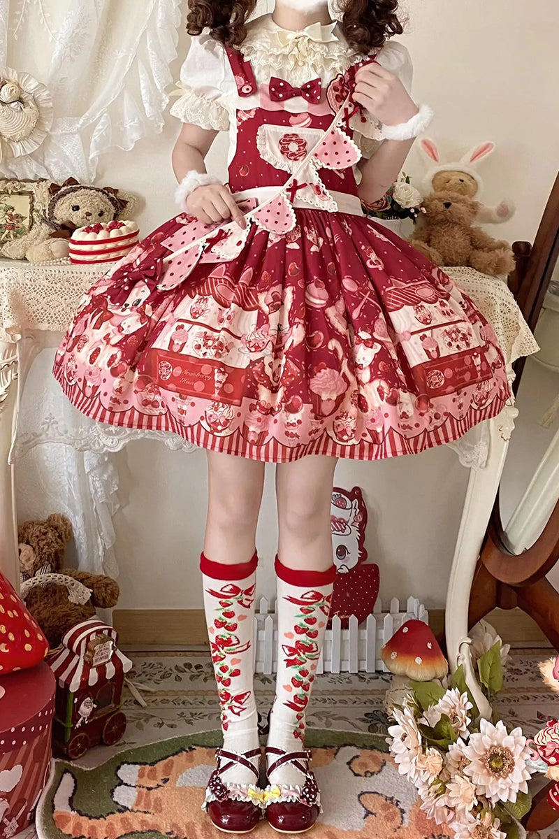 Strawberry Dessert Shop サロペット【Cupcakes】