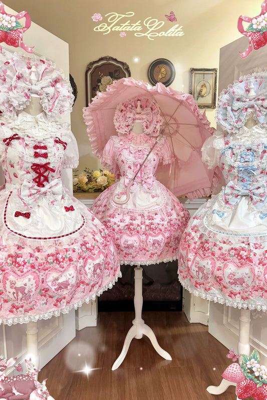 【受注予約~8/23】Fawn Strawberry Garden ジャンパースカート【TaTaTa Lolita】