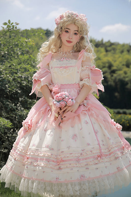 【受注予約~10/8】Rose Garden ジャンパースカート【花与珍珠匣】