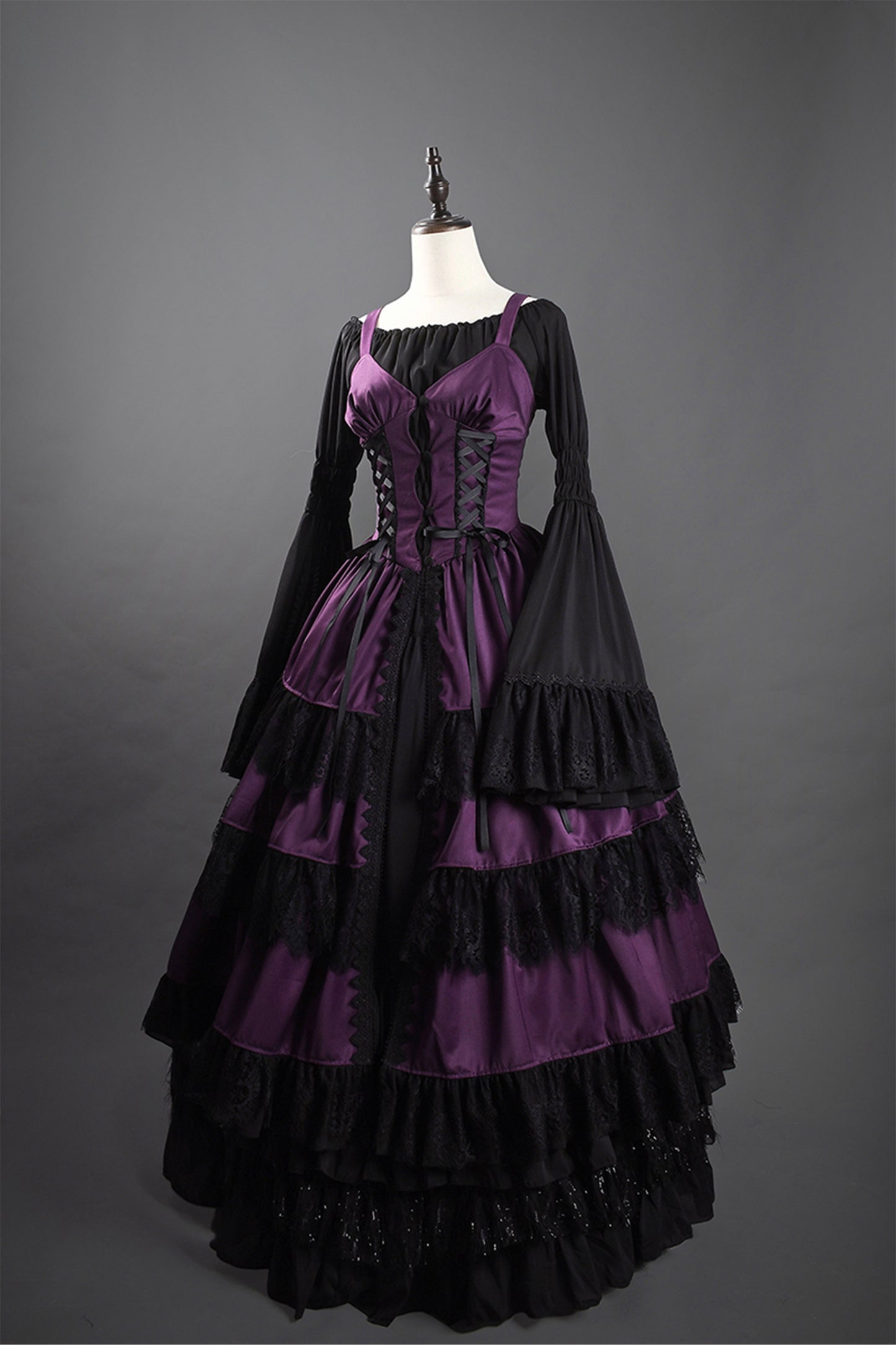【受注予約~10/30】 Black&Purple Margarita ジャンパースカート【VantablackStudio】