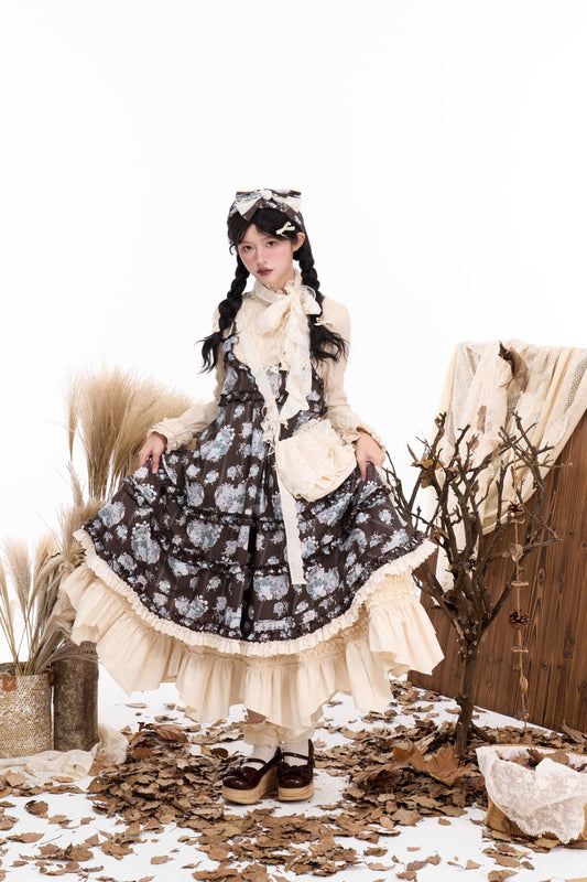 【受注予約~7/31】Bouquet of flowers for autumn サロペット【BacioBouquet】