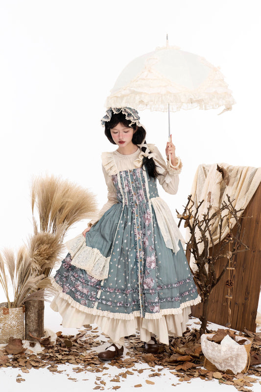 【受注予約~7/31】Bouquet of flowers for autumn ジャンパースカート【BacioBouquet】