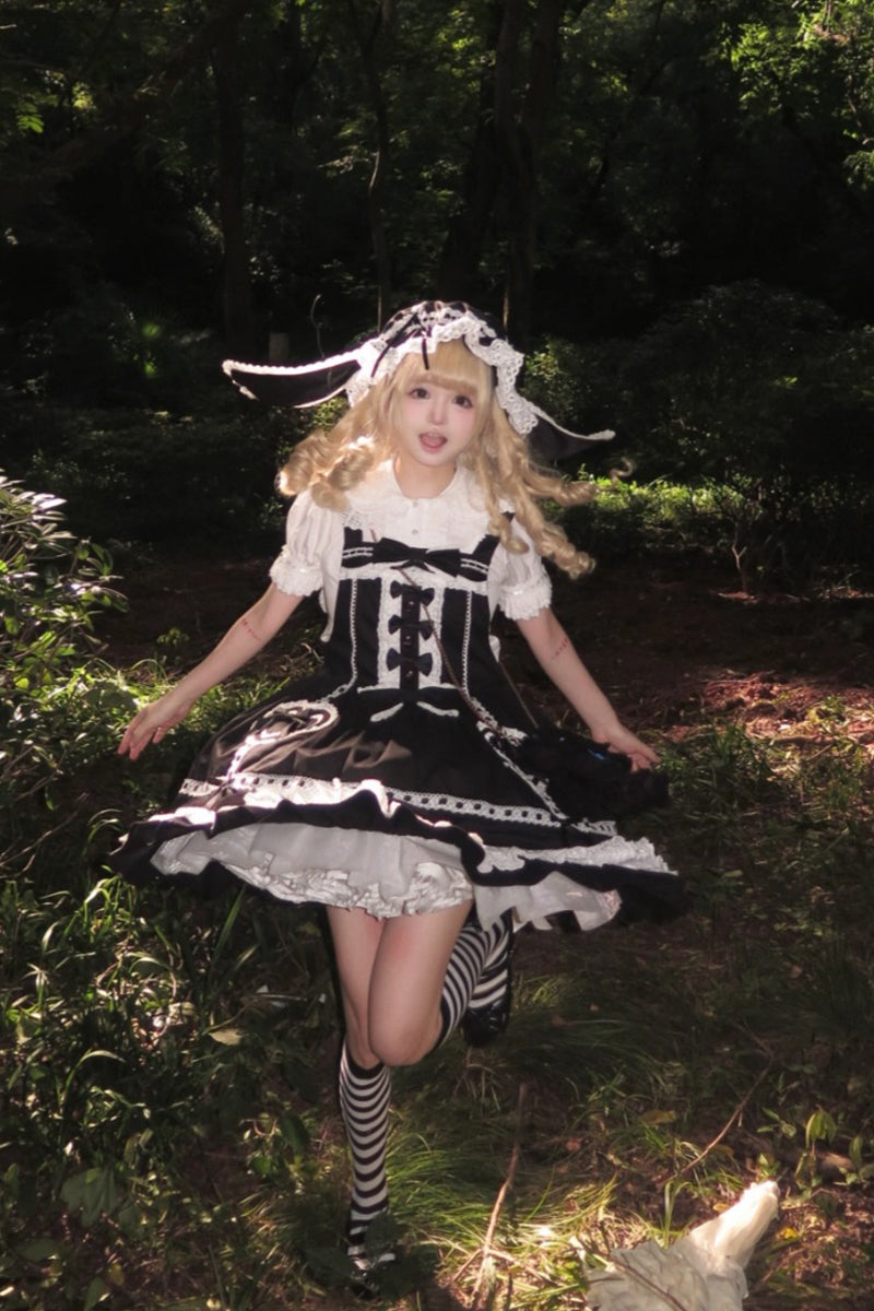 【受注予約~8/11】Cream Petals サロペット【天线猫】