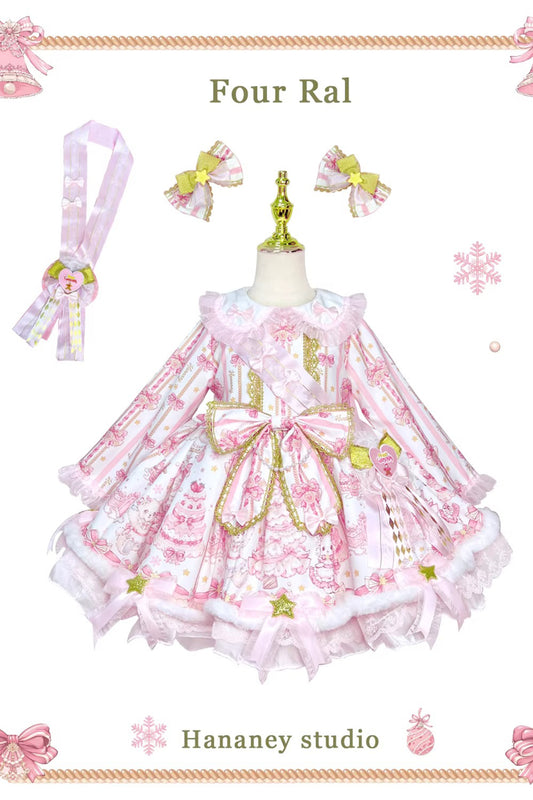 Rabbit Bear Birthday ワンピースセット(キッズサイズ・長袖)【FOUR RAL】