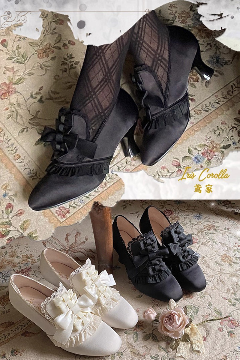 Marie Antoinette リボンヒールシューズ【Iris Corolla】 – Epetice