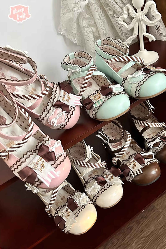 【受注予約~2/23】Multi Flavor Chocolate ストラップシューズ【Sheep Puff】