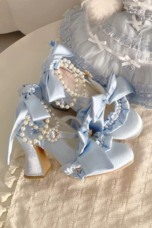 【受注予約~4/27】Ribbon Sonata ヒールパンプス【Aimee】