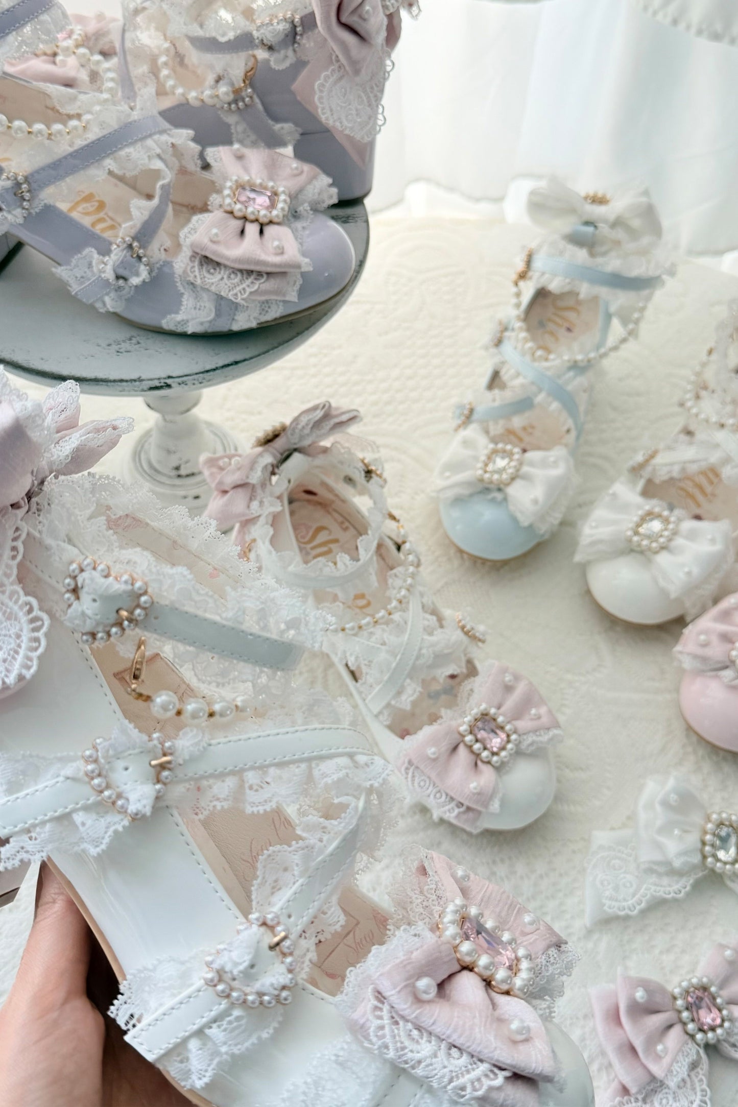 【受注予約~7/13】Fragrant Princess リボンパンプス(豪華版)【Sheep Puff】