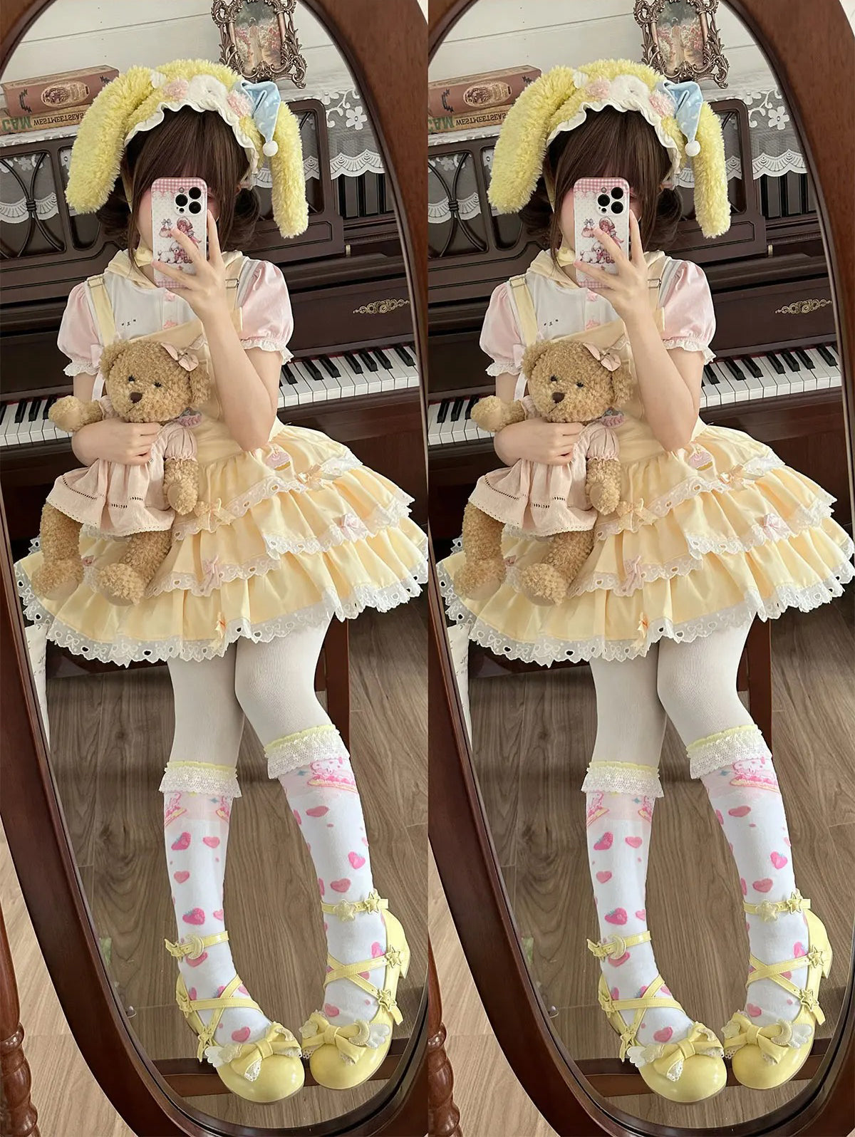 【受注予約~6/9】Star-Moon Angel クロスストラップパンプス【Sheep Puff】