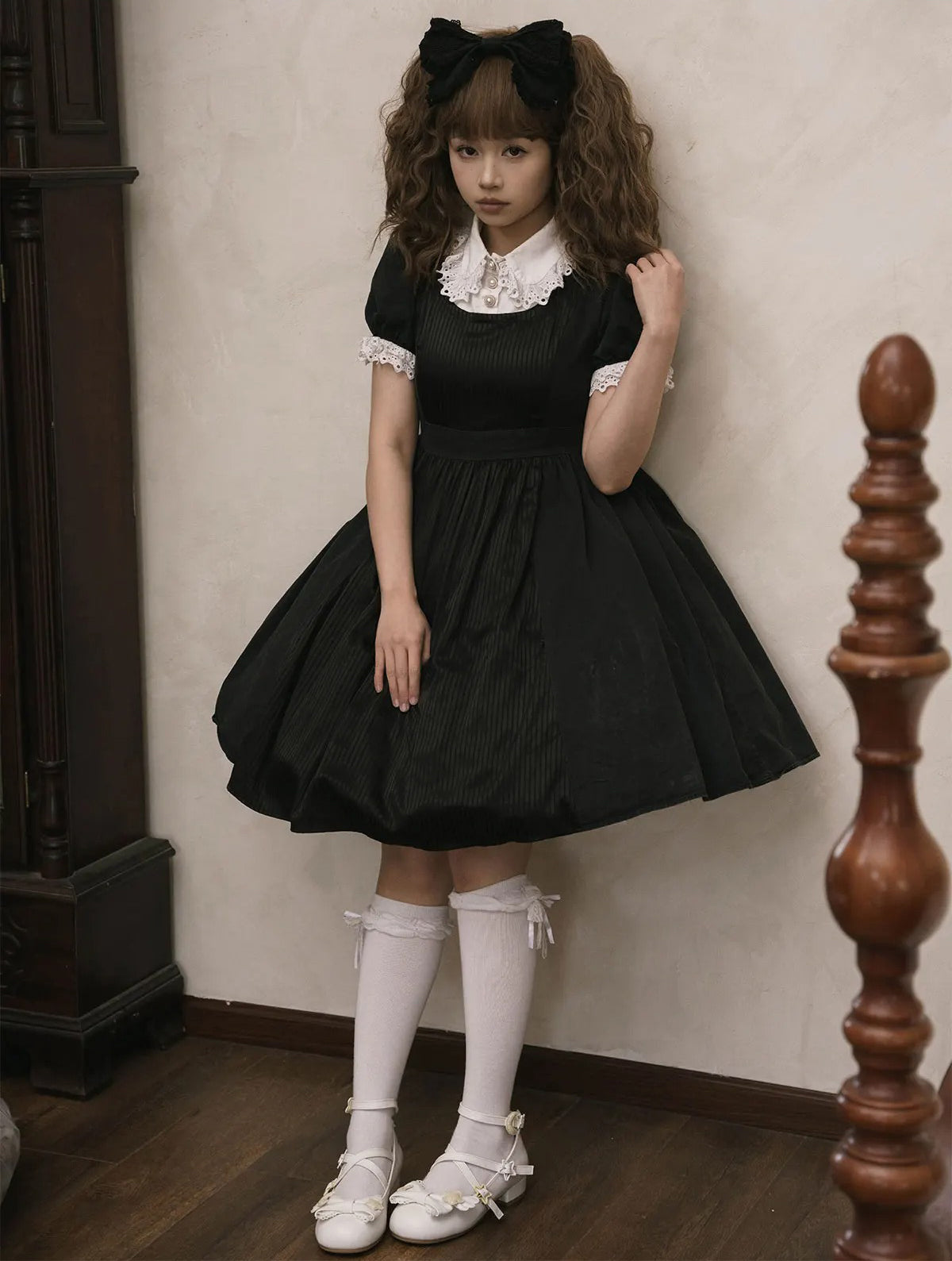 【受注予約~6/9】Star-Moon Angel クロスストラップパンプス【Sheep Puff】