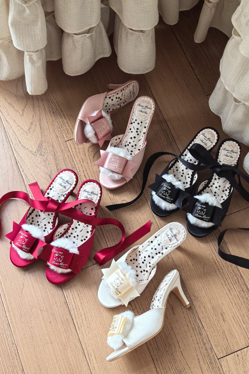 【受注予約~7/5】Fluffy Puff Shoes【Rose Marie seoir×Pure Tea】