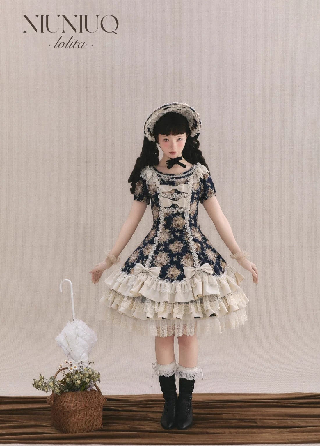 【受注予約~3/17】Diana Rose ワンピース(花柄Ver.)【NiUNiUQ7】