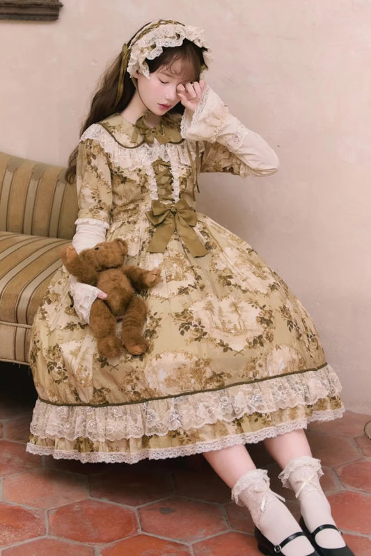 【受注予約~7/31】ロココフラワー ワンピース【NiUNiUQ】