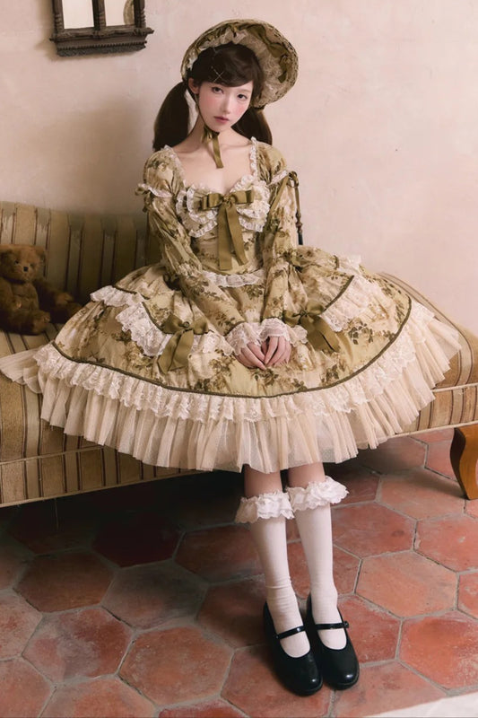 [Pre-orders until July 31st] Rococo Flower Jumper Skirt [NiUNiUQ]