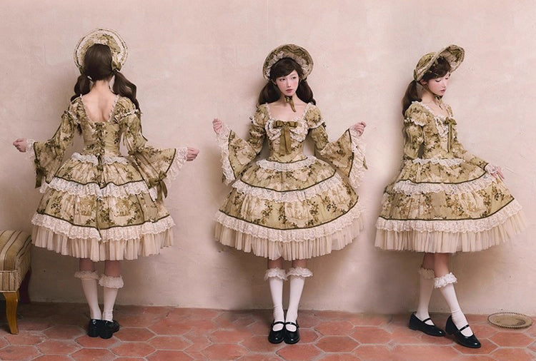 【受注予約~7/31】ロココフラワー ジャンパースカート【NiUNiUQ】