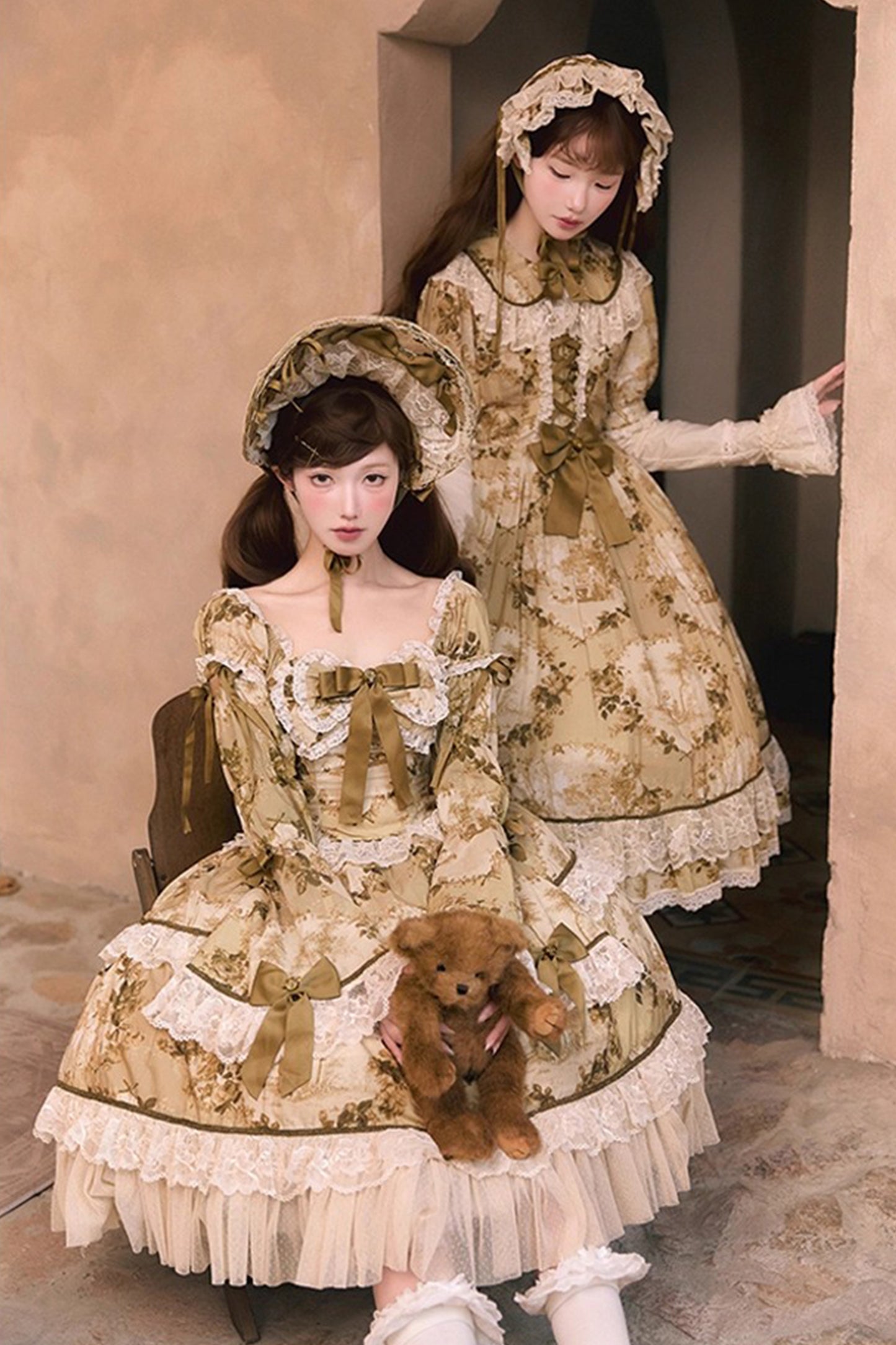 【受注予約~7/31】ロココフラワー ジャンパースカート【NiUNiUQ】