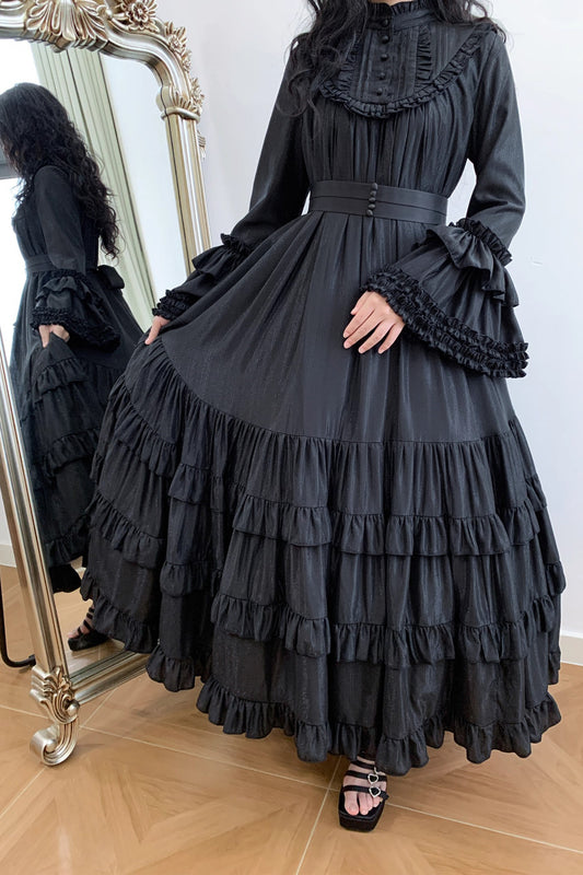 [Vorbestellungen bis 25. September möglich] Princess of Windsor-Kleid mit Prinzessärmeln (Plus-Langlänge) [Little Dipper]