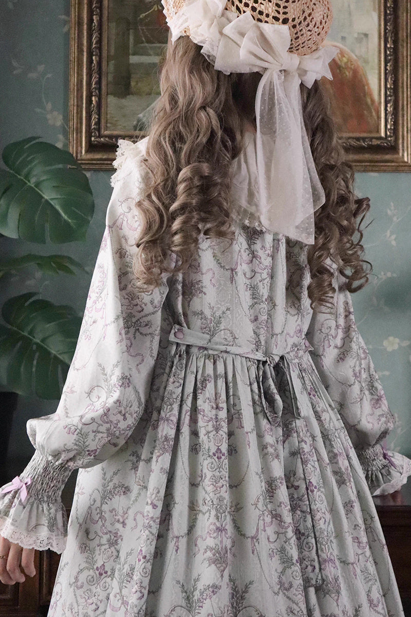 【受注予約~9/11】Angel Flower Wall ワンピース【iris de nuit】