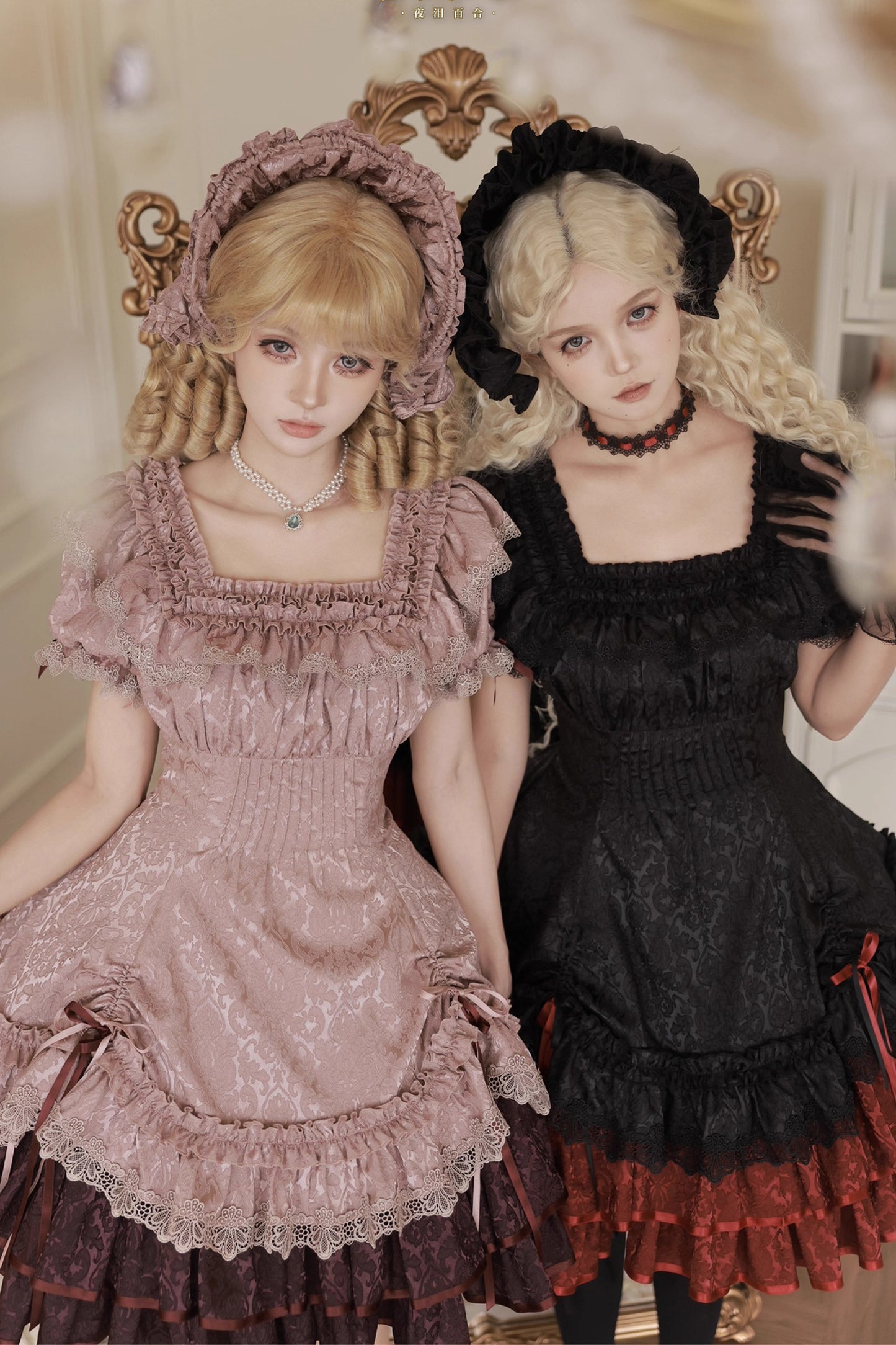 【受注予約~9/11】Old Rose ワンピース【夜泪百合】