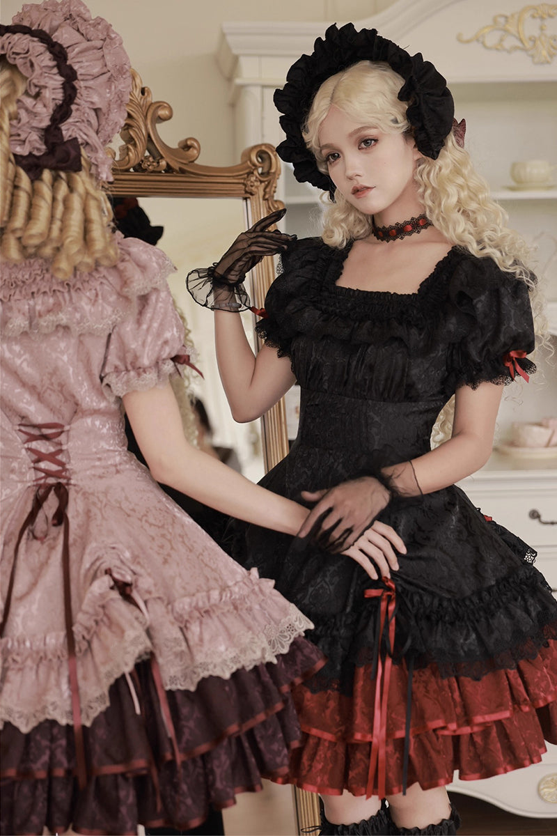 【受注予約~9/11】Old Rose ワンピース【夜泪百合】