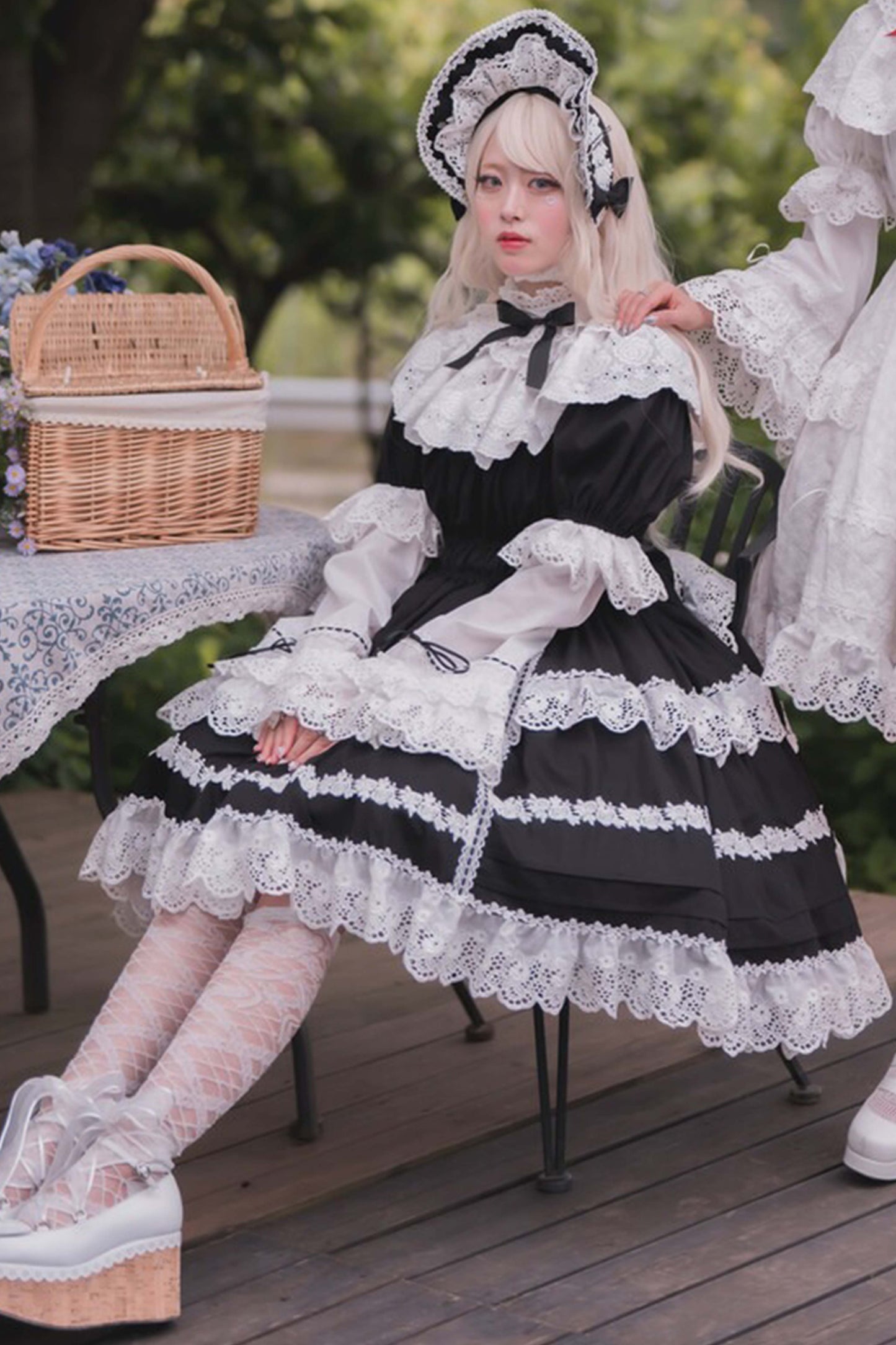 【受注予約~10/5】Rose Bouquet フルシャーリングワンピース・3点セット【Baroque】