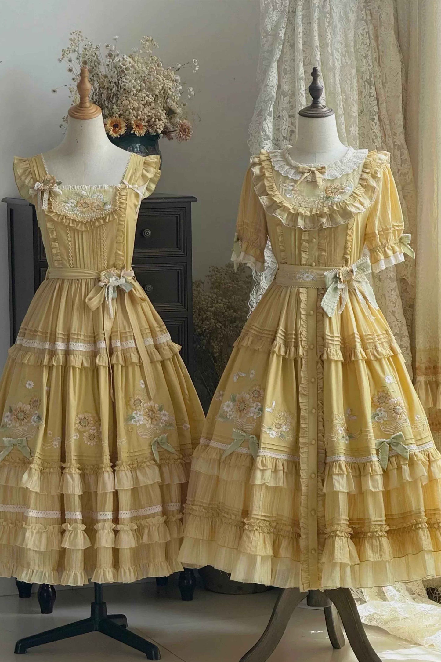 [Pre-orders available until September 23rd] Moonlit Sunflower Dress/Jumper Skirt [Moonlight Amber]