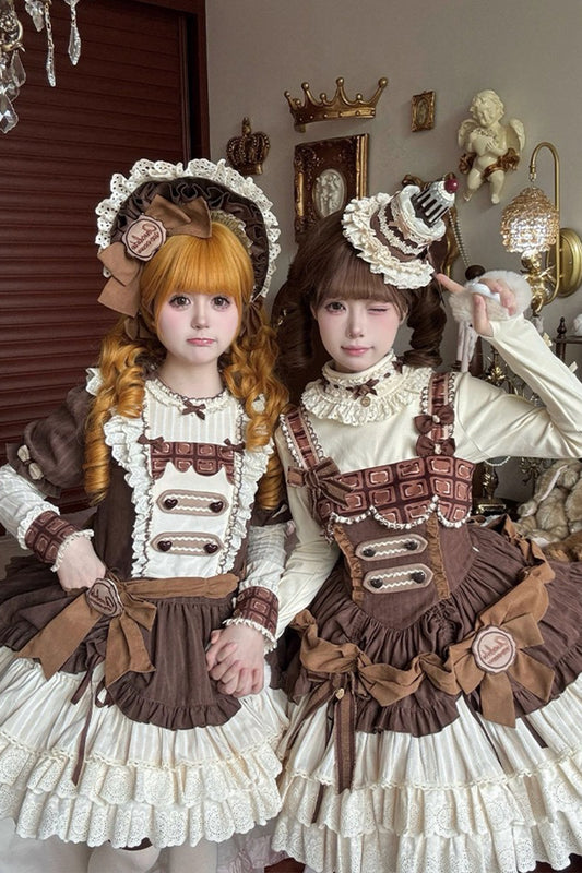 【受注予約~10/9】Hazelnut Cocoa ワンピース・ジャンパースカート【心动玩偶】