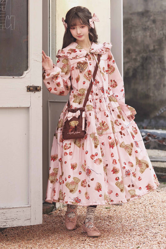 【受注予約~10/9】Chocolate Bear 2.0 ワンピース【Maple Sugar】