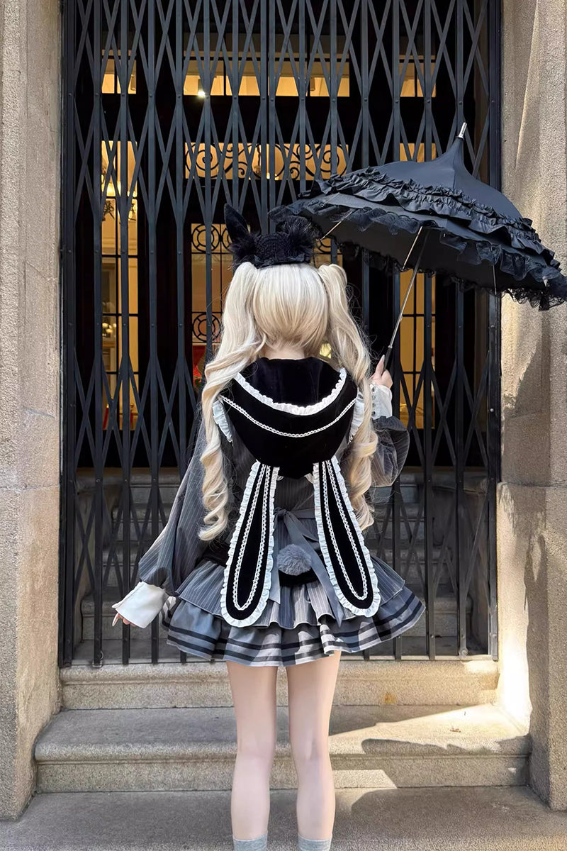 ☆らび☆★h.NAOTO★H.jellyジェリー★ゴスロリミニワンピ+鞄★黒 Rabbit Opera ワンピース【小欣】 – Epetice