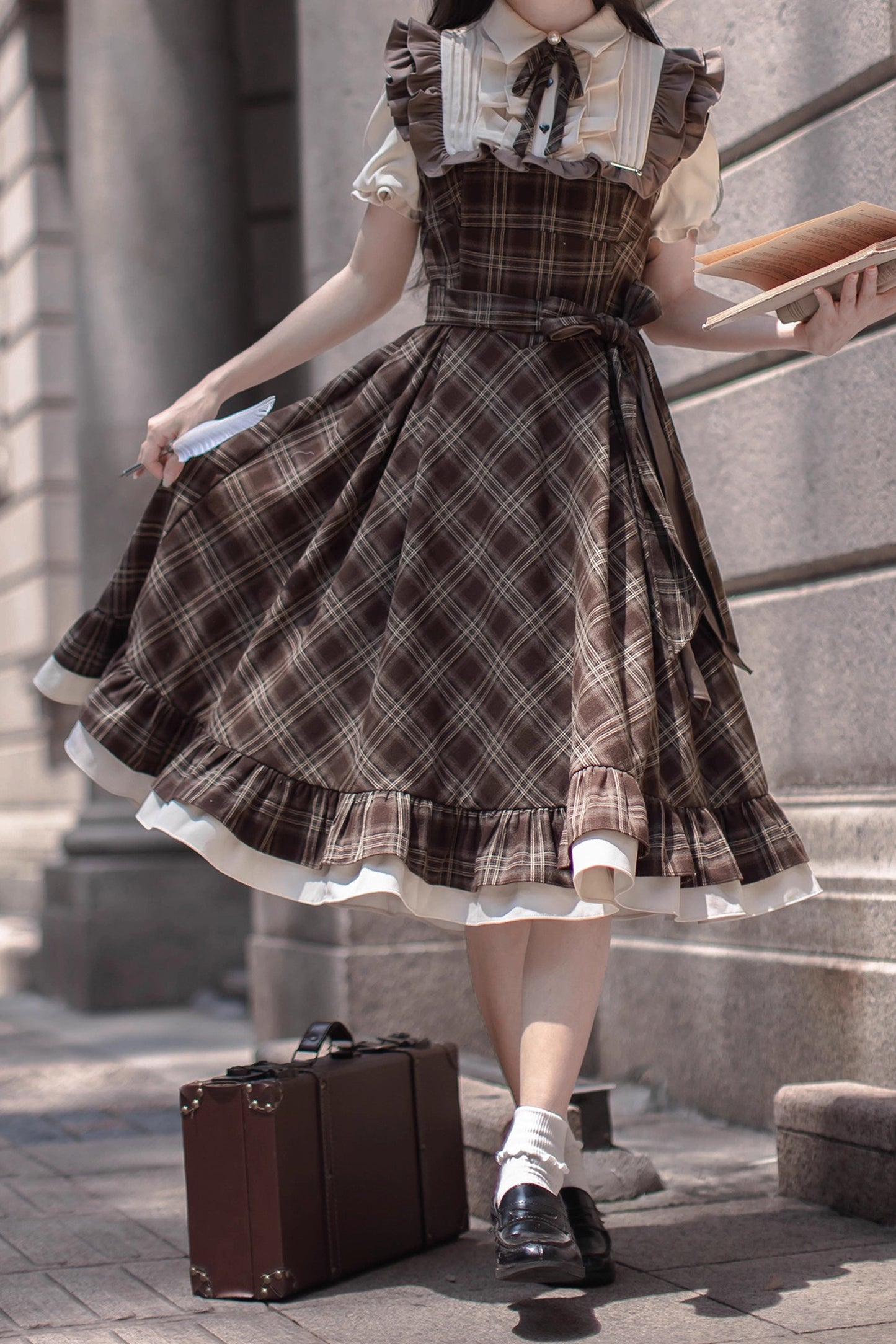 Dusk on the Thames ワンピース(半袖)【胡桃木JK】