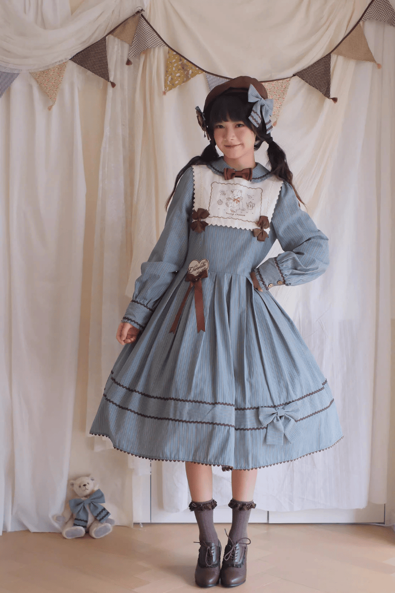 【受注予約~11/10】Bear Cake ワンピース・ブラウス【Stamp Albums】